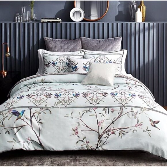 Ted Baker London Highgrove Mint Bedding Collection King Comforter+Two Shams -NEW - Picture 1 of 9